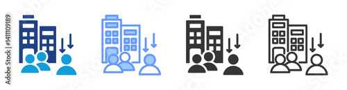 Enterprise icon set multiple style collection