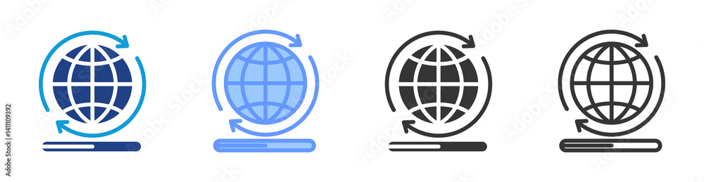 Network Restarting icon set multiple style collection Network Restarting icon set multiple style collection