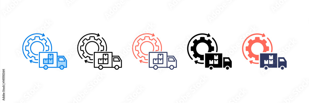 Supply Chain Management Icon Supply Chain Management Icon