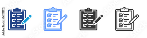 Shopping List icon set multiple style collection