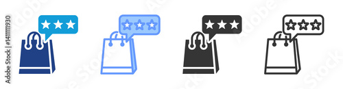 Shopping Experince icon set multiple style collection photo