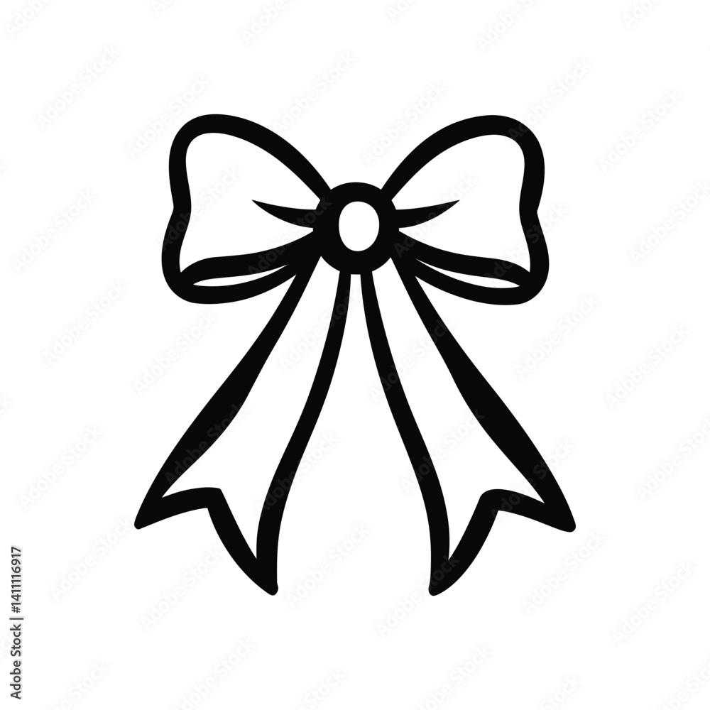 Simple Black Bow Tie on Transparent Background Elegant Gift Design Simple Black Bow Tie on Transparent Background Elegant Gift Design