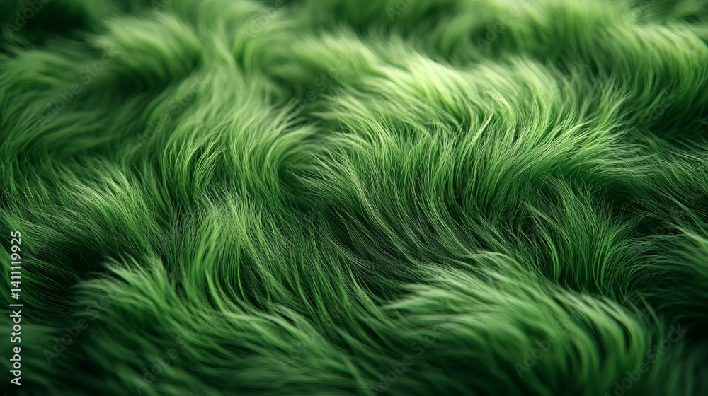 Lush Green Fur Texture Background Soft Shaggy Fabric Design Element Lush Green Fur Texture Background Soft Shaggy Fabric Design Element