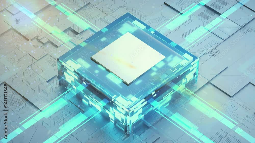 Computer semiconductors - a visual metaphor.