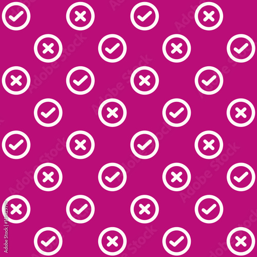 Check And X Cross Vector Seamless Pattern