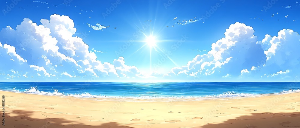 Obraz premium Sunny Beach Scene