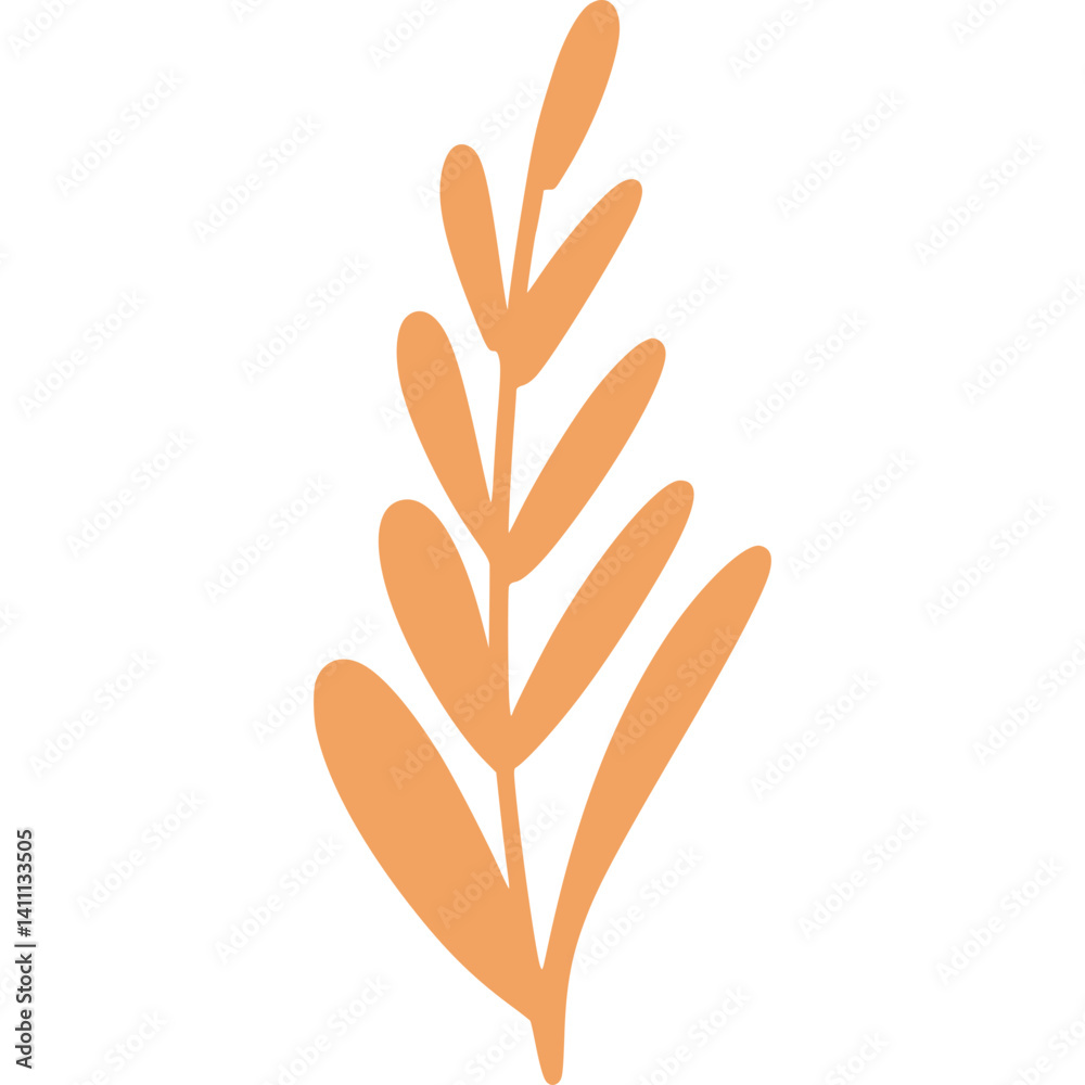 Obraz premium Cute Tropical leaf icon illustration