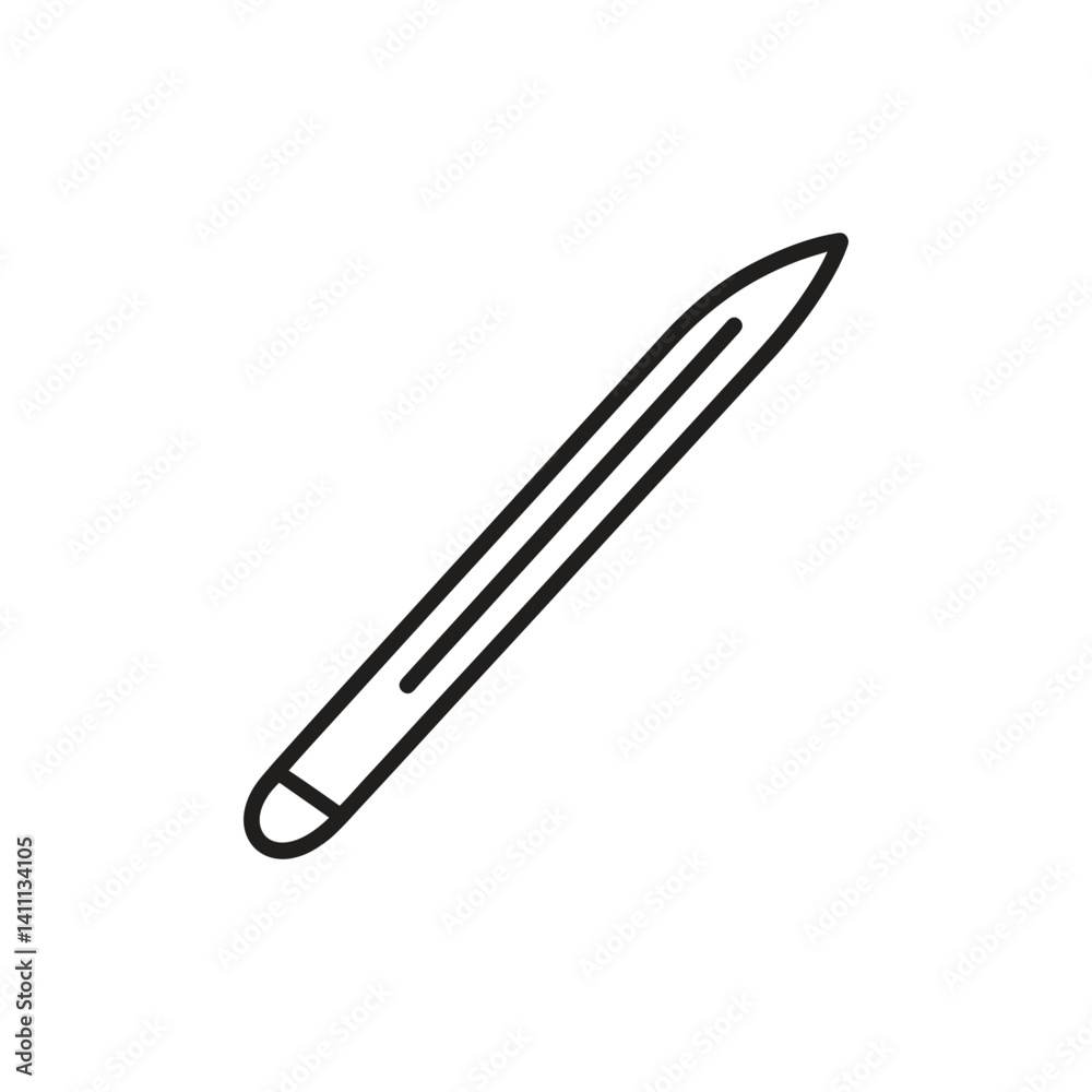 Stylus Icon Isolated on Transparent Background Minimalist Line Art Stylus Icon Isolated on Transparent Background Minimalist Line Art