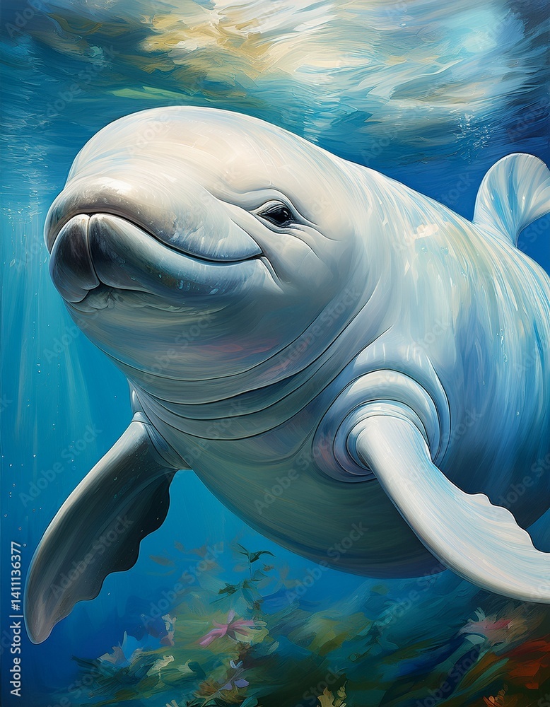 Obraz premium Ölgemälde Belugawal