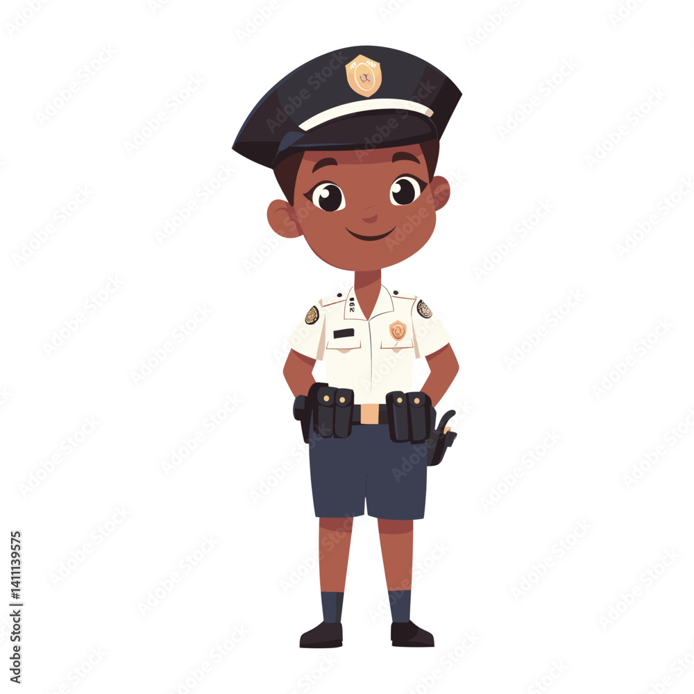Police officer cartoon illustration enforcement character vector Police officer cartoon illustration enforcement character vector