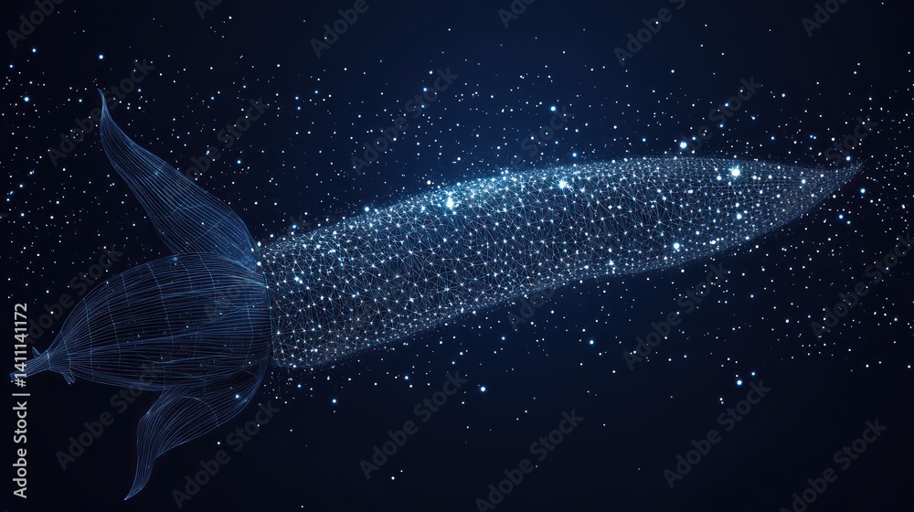 Fototapeta premium Digital Corn Cob Galaxy Background Food Design