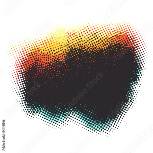 Dot Display Graphics turn off icon illustration art colorful vector