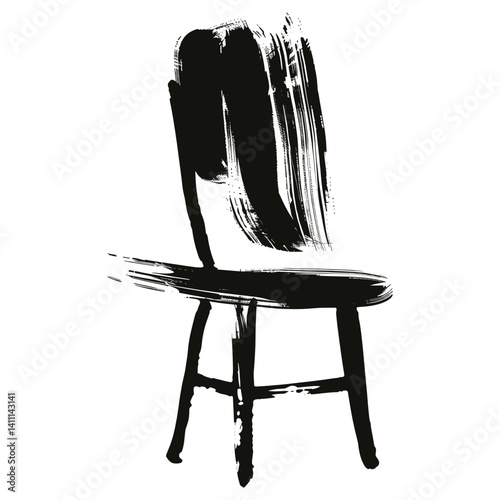 Chair illustration furniture black vector
