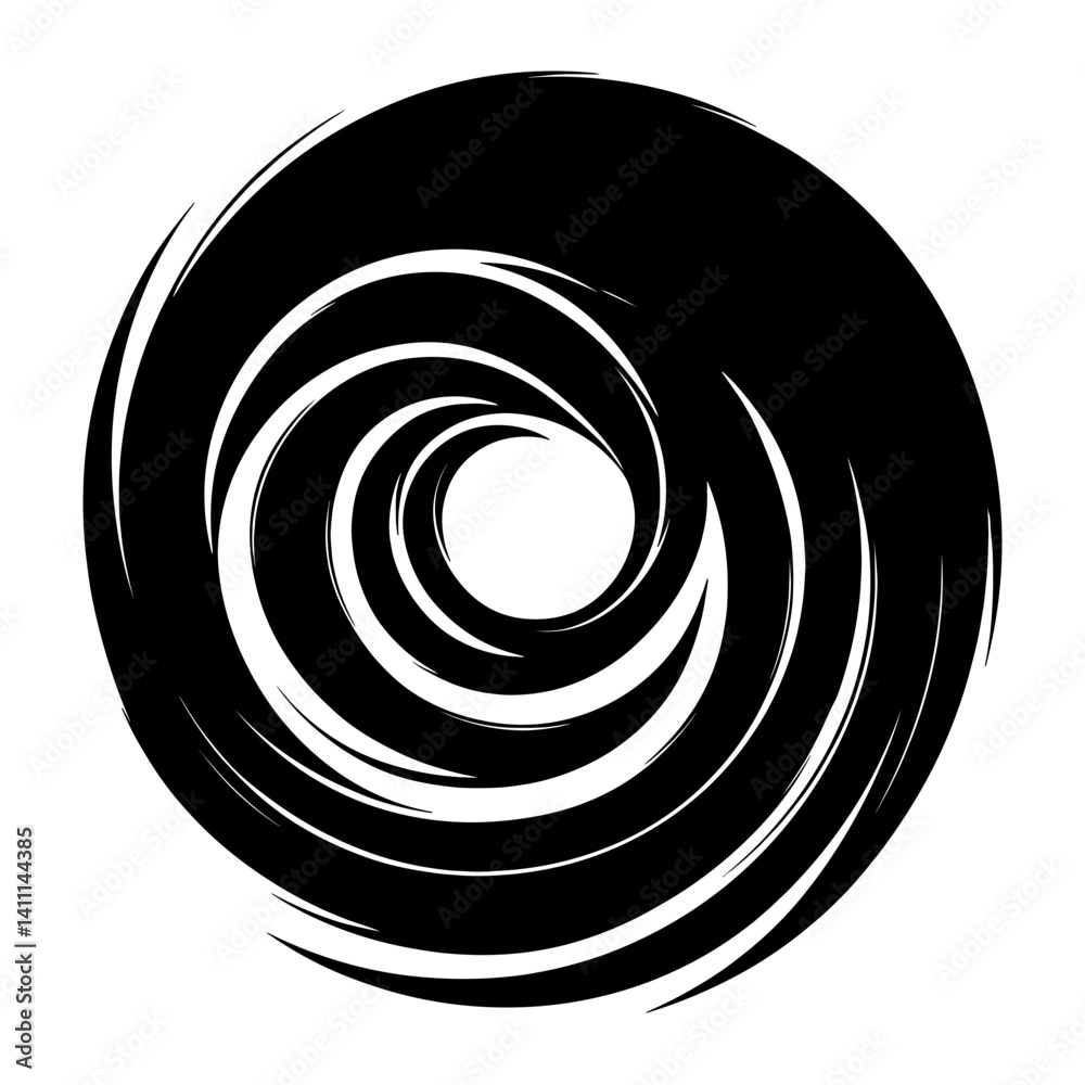 Naklejka premium Spiral elements icon illustration abstract swirling vector