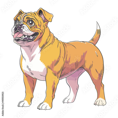 Bulldog bulldog illustration cartoon vector