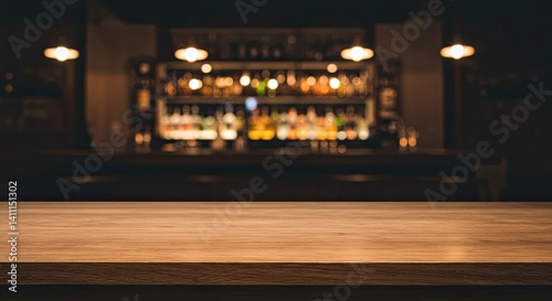 Clean Empty Bar Table
