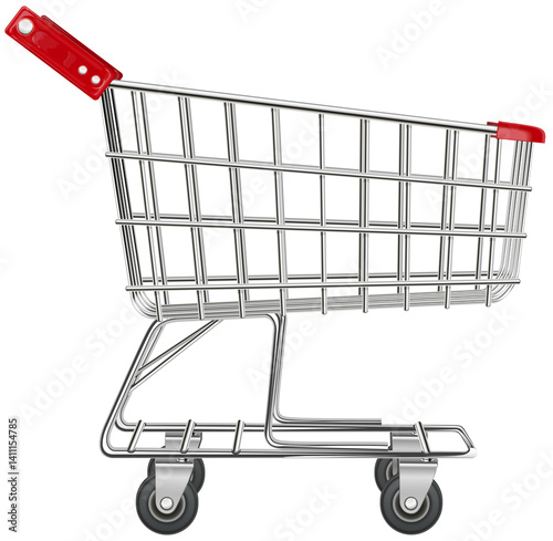 shopping cart isolated on white