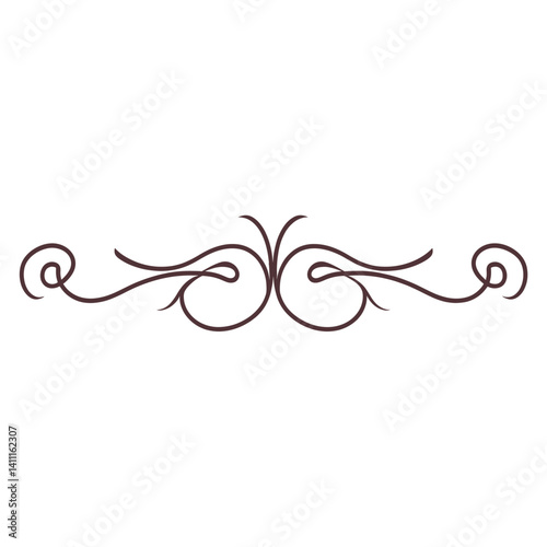 Ornament divider floral graphics pattern decorative vector