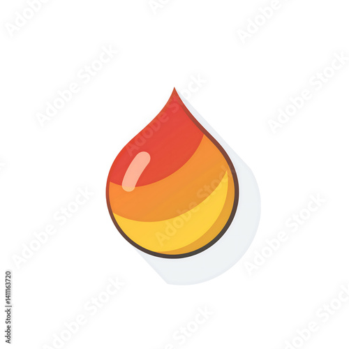Colorful Gradient Droplet Icon Illustration - Creative Vector Design for Modern Branding