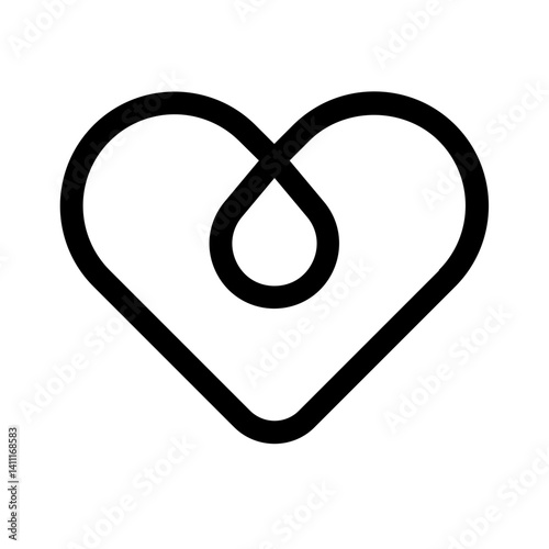 infinity heart icon with line style, perfect for user interface projects