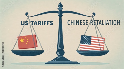 Us tariffs and chinese retaliation an infographic on trade relations and economic balance