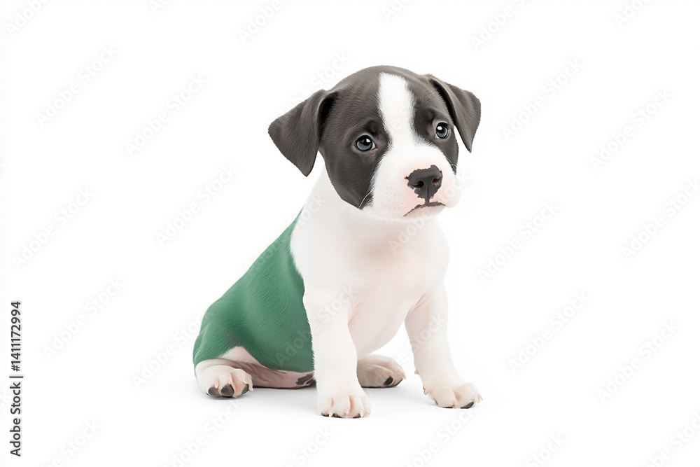 Obraz premium brave american staffordshire terrier puppy,