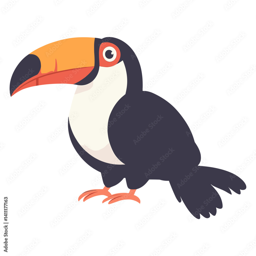 Obraz premium Illustration of Toucan toucan cartoon animal vector