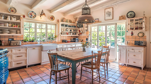 Rustic White Kitchen With Country Style