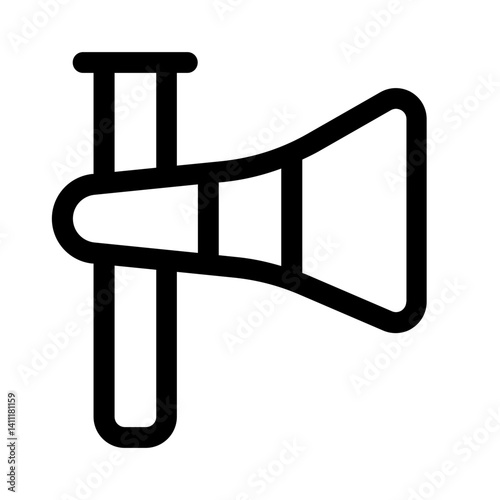 bugle icon with line style, perfect for user interface projects