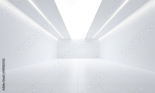 Wallpaper Mural A clean and empty room with lights on. Torontodigital.ca