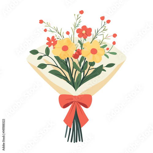 Wallpaper Mural Flower bouquet flowers illustration art vector Torontodigital.ca