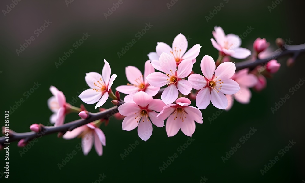 Fototapeta premium A close up of cherry blossom branches.