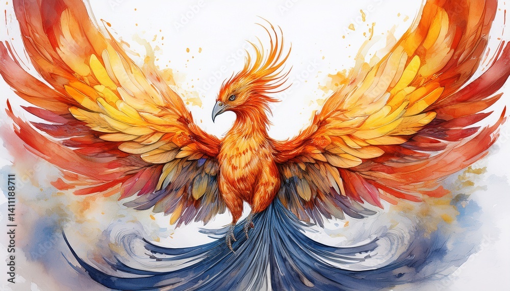 Obraz premium Phönix Zeichnung