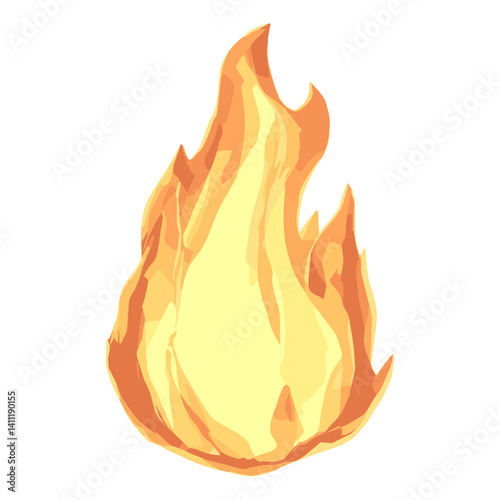Cartoon flame icon fire illustration background vector