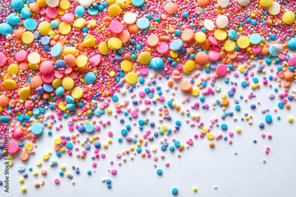 Colorful springs on white background, vibrant and contrasting.