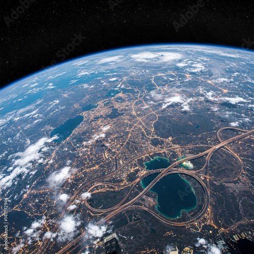 aerial view of the earth