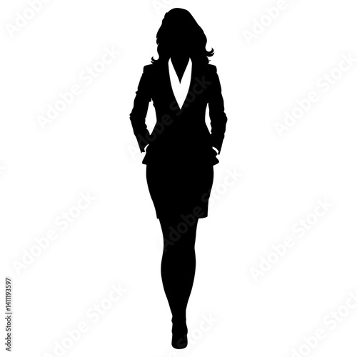 Business woman silhouette female businesswoman professional vector