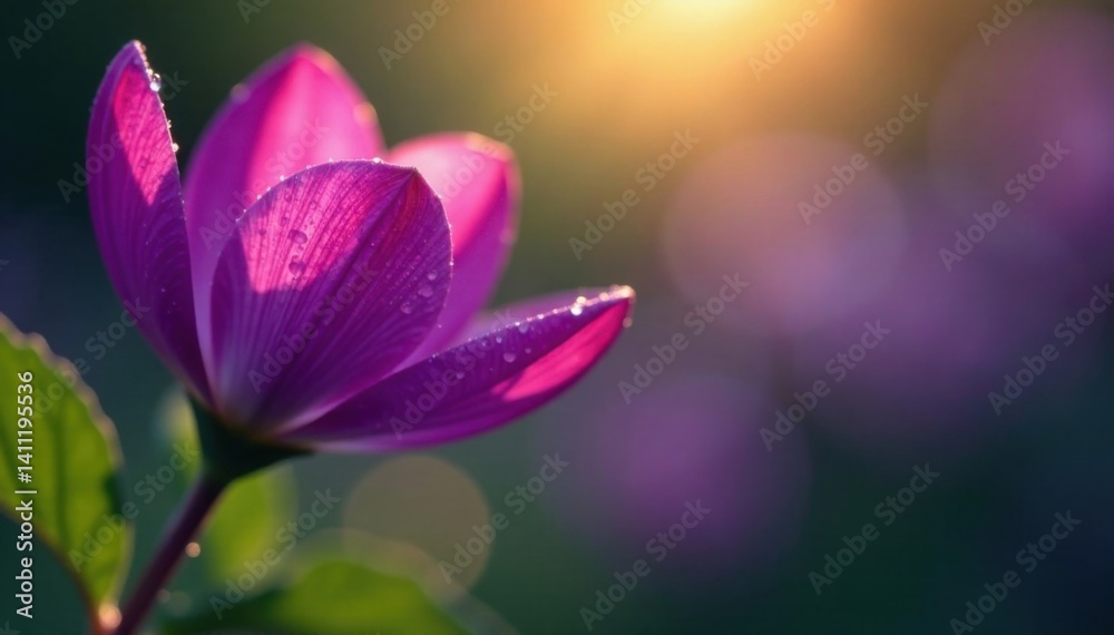 Petals of regal purple flowers unfurl in the morning dew, vibrant purple, , blooming flowers Petals of regal purple flowers unfurl in the morning dew, vibrant purple, , blooming flowers