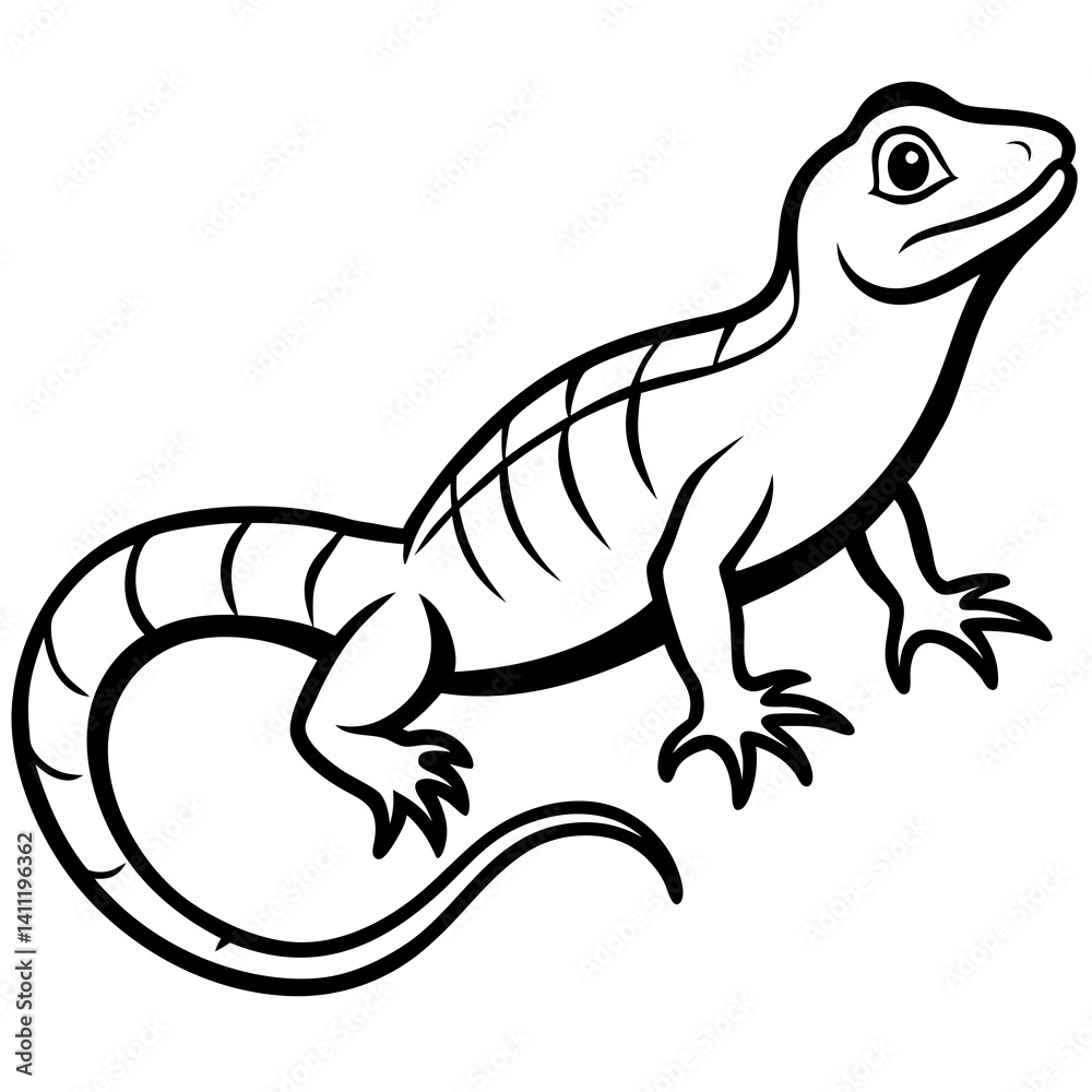 Obraz premium lizard on white background