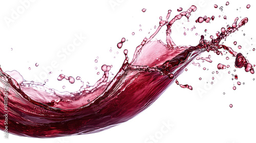 red wine splash isolated on white background.