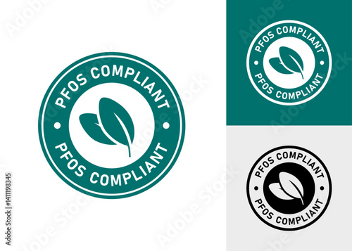 PFOS free logo vector design template