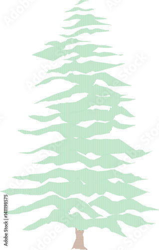 Spruce trees are evergreen conifers known for their tall, pyramid-like shape and sharp, needle-like leaves.