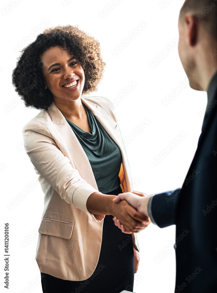 Business partners png shaking hands, transparent background