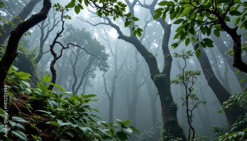 The mist clings to the leaves and branches, creating a sense of mystery and enchantment as you wander through the damp and humid rainforest.