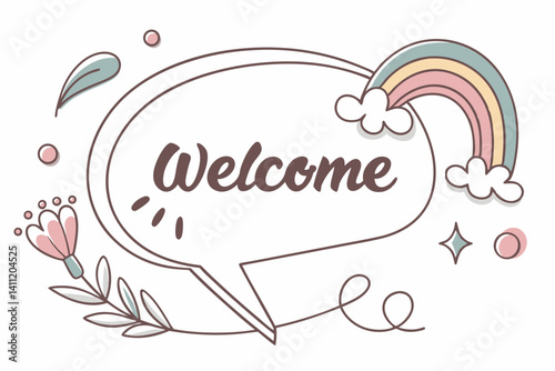 welcome typography vector illustration