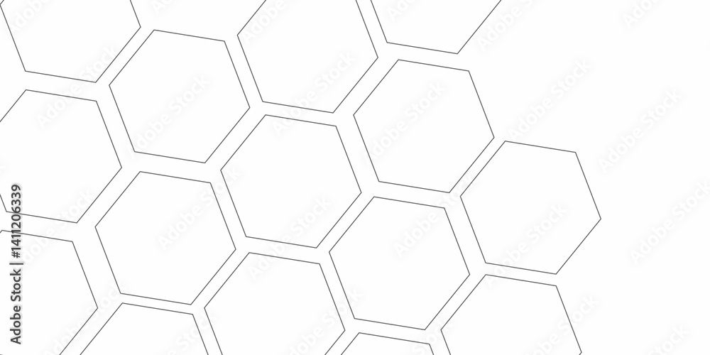 Abstract white vector wallpaper with hexagon grid.3D Futuristic honeycomb mosaic white background. Realistic geometric mesh cells texture. Abstract white vector wallpaper with hexagon grid.3D Futuristic honeycomb mosaic white background. Realistic geometric mesh cells texture.