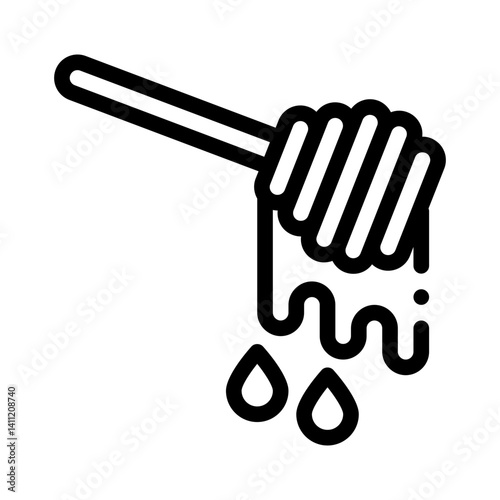 honey drop line icon