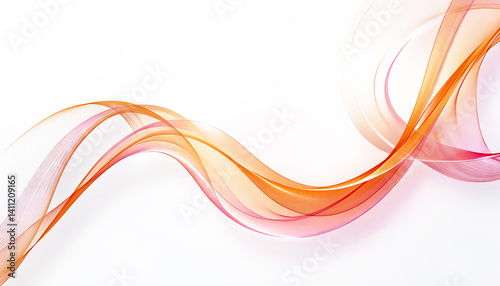 Minimalist abstract artwork featuring soft, flowing ribbons