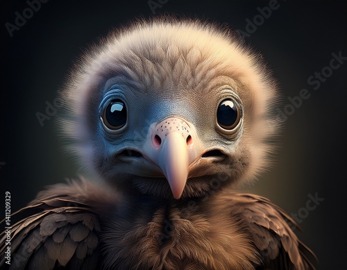 Portrait niedlicher kleiner Geier