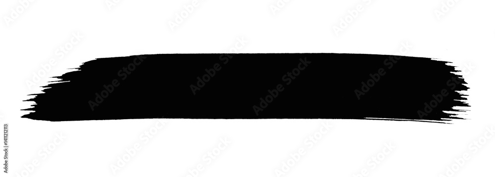 Smooth rectangular black brush stroke with dense fill Smooth rectangular black brush stroke with dense fill